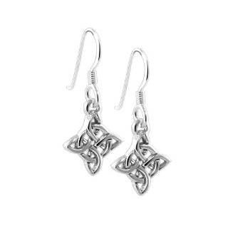 Sterling Silver Celtic Knot French Wire Hook Dangle Earrings by Gem 