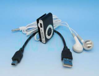 Fashion Clip Metal Mini USB  Music Media Player Support 1   8GB TF 