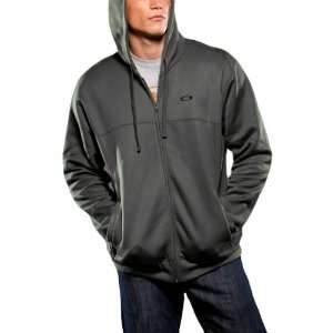   Fleece Mens Hoody Zip Casual Wear Sweatshirt   Sheet Metal / Large