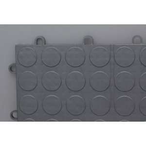 Silver MotorMat Garage Floor Tile Coin Pattern. 40 Sq.Ft. Carton (40 