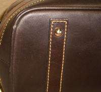 DOONEY & BOURKE Croco Embossed LEATHER Tassel Bag BROWN Handbag PURSE 