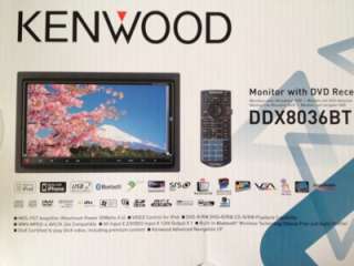 NEW KENWOOD DDX8036BT 7 Bluetooth Car DVD Player Monitor  