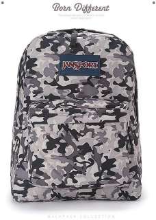 Jansport SUPER BREAK Backpack Black Gray Army Green Camouflage JS 