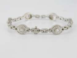 18kt White Gold Judith Ripka Diamond Bracelet  