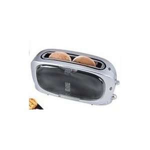 George Foreman, 2 Slice Wide Slot Toaster w/ Toast Warming Compartment 
