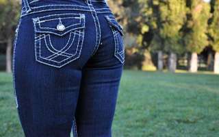 LA Idol jeans SZ 0 15 DARK BLUE white stitching SKINNY FAST FREE 