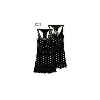 Womens 100% Cotton Jersey Frilly Dot Chemise   Colors Available