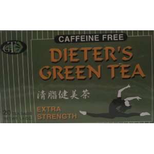  3 Packs of Dieters Green Tea  Caffeine Free Extra 