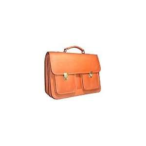  David King Leather 120 Flap over Structured Briefcase 