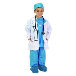   Deluxe Physician Doctor Szs 4 14 Blue Halloween Dress Up Costume
