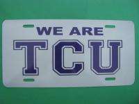 License Plate, We Are TCU (Texas Christian Univ), Aluminum 6x12  