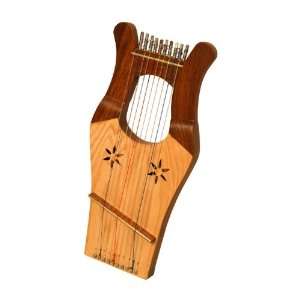  Mini Kinnor Harp, Light, with Case: Musical Instruments