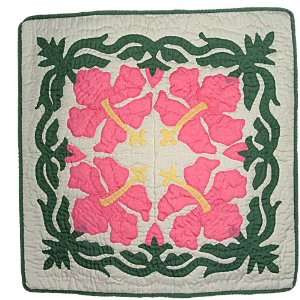  HAWAIIAN PLUMERIA FLOWERS QUILTED THROW PILLOW COVER 16 