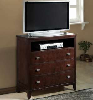   Wood Espresso Brown TV Stand Media Center Living Room Furniture  