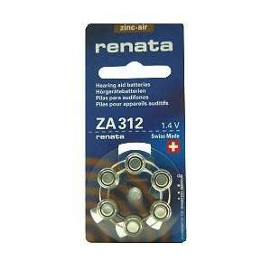  Renata Hearing Aid Battery #312 Brown (4pk) Electronics