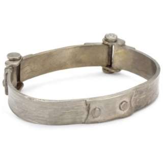 Devon Leigh Mens Oxidized Silver Plated Bracelet With Side Closure 