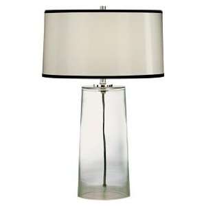 Robert Abbey Clear Glass Base with Black Trim Shade Lamp