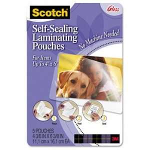 Scotch PL900G   Self Sealing Laminating Pouches, 9.5 mil, 4 x 6, Photo 