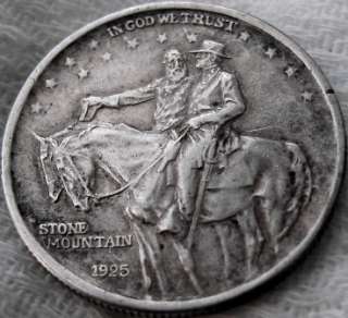 1925 STONE MOUNTAIN MEMORIAL COMMEMORATIVE HALF DOLLAR 90% SILVER 50C 
