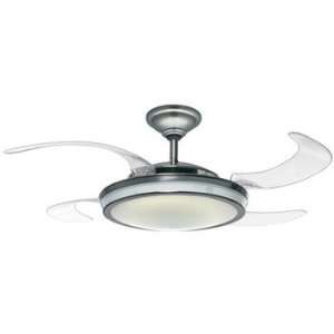   Hunter HR21425 48 in Brushed Chrome Ceiling Fan with Light Home