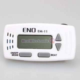 Mini Clip Digital LCD Beat Tempo Metronome + Battery  