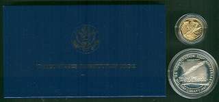 1987 Constitution PROOF, 2 coin set, GOLD & SILVER  