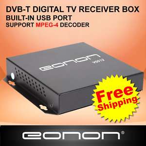 V0012 Eonon Mobile Dgital DVB T TV Car Reveiver Box MPEG 4 Decoder USB 