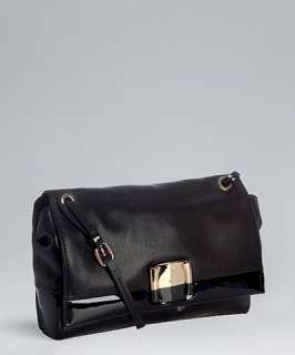Salvatore Ferragamo black leather Helen double strap shoulder bag