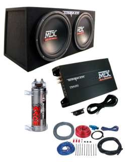 MTX TNP212D2 Car 2) 12 Subs+Amplifier+Cap+Amp Kit  