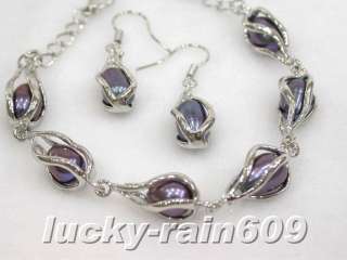 13mm black freshwater pearls necklace bracelet earring  