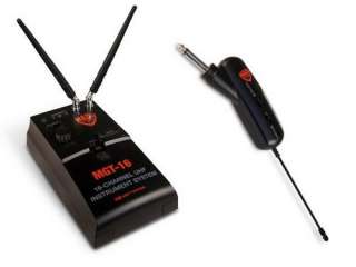 Nady MGT 16A Guitar/Bass Wireless Transmitter/Receiver, 30 Degree Jack 