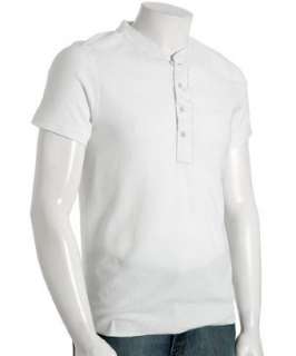 Gilded Age white thermal short sleeve henley  