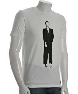 Yves Saint Laurent white graphic cotton crewneck t shirt   up 
