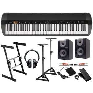  Korg SV 1 88 Stage Piano   Black COMPLETE STUDIO BUNDLE 