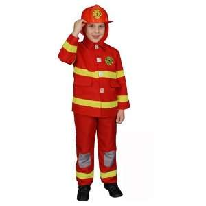  Fire Fighter (red) Child Fireman Costume Size Medium (8 10 