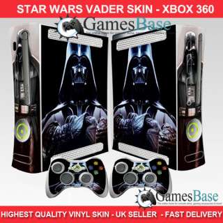 Star Wars Darth Vader XBox 360 Skin Stickers + 2 Controller Skins 