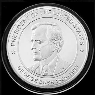 President Old Bush Rare Silver Commemorative Coin PS41  