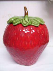 Vintage Strawberry Cookie Jar California Pottery USA  