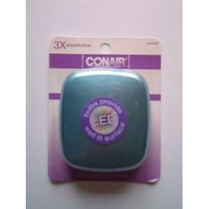  Conair 3X Magnification LED Lighted Compact Mirror Beauty
