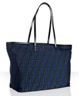Fendi blue zucca canvas Roll tote  BLUEFLY up to 70% off designer 