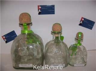 1t~3~Empty SILVER PATRON Tequila BOTTLE 1.75l 375ml 750ml Small 