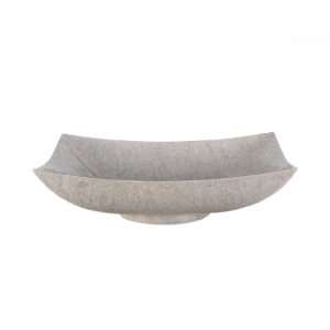   MAVE158RGR Rectangular Stone Vessel, Grey Marble