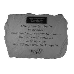   Chain Verse Personalized Memorial Garden Stone: Patio, Lawn & Garden