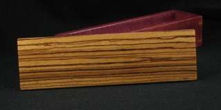 Handmade/handcrafted Purpleheart wood pen/pencil box  
