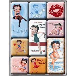    Betty Boop set of 9 Mini Fridge Magnets in box