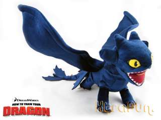 NEW How To Train Your Dragon NIGHT FURY PLUSH DOLL TOY  