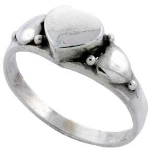  Sterling Silver Heart Ring (Available in Sizes 4 to 11 