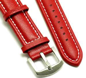 22mm Leather Watch Strap Red for TOMMY HILFIGER XL Size  