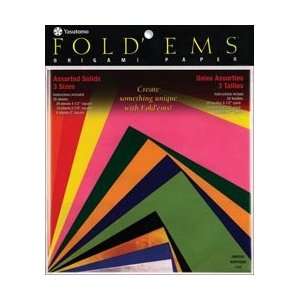  Fold Ems Origami Paper 55/Pkg Assorted Colors
