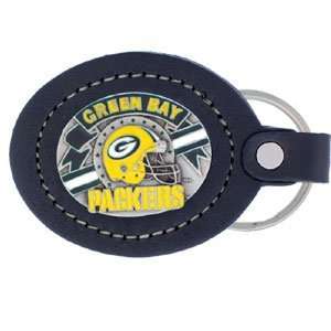 Green Bay Packers Fine Leather/Pewter Key Ring   NFL 